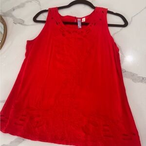 Red Sleeveless Women's Top -Size Small